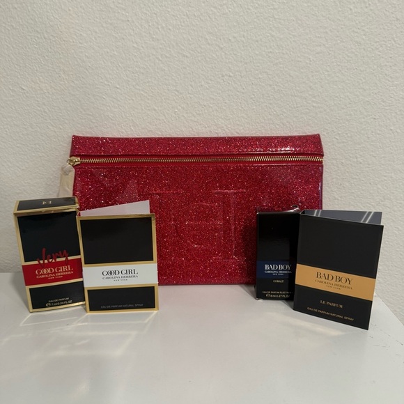 Carolina Herrera Bundle Good Girl Blush Ea De Parfum Dabber 7 ml Bad Boy 8ml - Picture 1 of 12